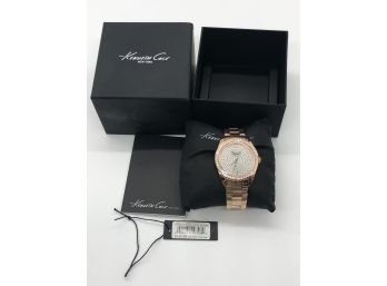 (10) KENNETH COLE MENS WRISTWATCH- A12613 KC4958-ROSE COLORED-NEW IN BOX