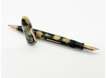 (99) VINTAGE SHEAFFER BALANCE 5-30 COMBO FOUTAIN PEN AND MECHANICAL PENCIL-BLACK & PEARL-CIRCA 1930'S