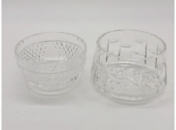 (30) TWO WATERFORD CRYSTAL SMALL BOWLS - 4'