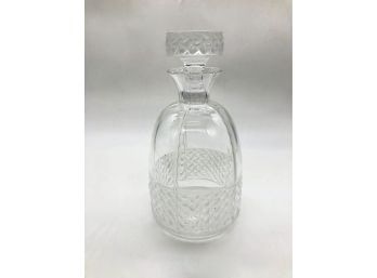 (44) LALIQUE FRANCE CRYSTAL DECANTER - 10' TALL - WINE / SCOTCH - PERFECT CONDITION