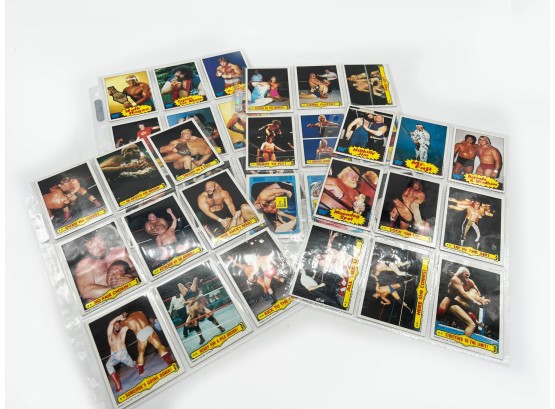 A-82- ORIGINAL 1985 WWF WRESTLING COLLECTOR CARD LOT OF  36