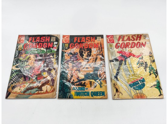 (157) LOT OF 4 VINTAGE 'FLASH GORDON' COMIC BOOKS-DATED 1969 #'S 16, 14 AND 12
