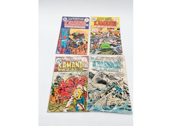(165) LOT OF 4 VINTAGE 'KAMANDI' COMIC BOOKS-1975 #'S 25,26,27 AND 29