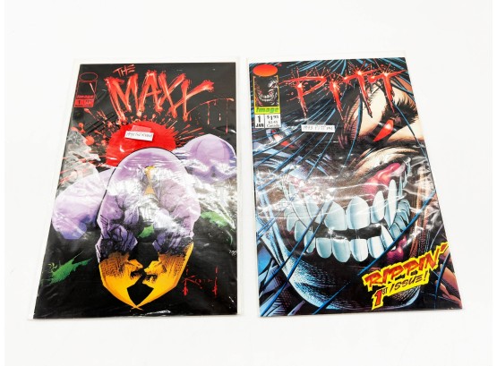(156) LOT OF 2 VINTAGE COMIC BOOKS-THE MAXX 1993 #1-PITT 1993 #1