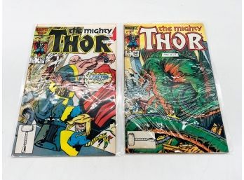 (147) LOT OF 2 VINTAGE 'THOR' COMIC BOOKS- DATED 1984 #341 AND 1986 #374
