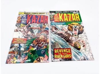 (149) LOT OF 2 VINTAGE 'KAZAR' COMIC BOOKS-DATED 1975 #7 AND 8