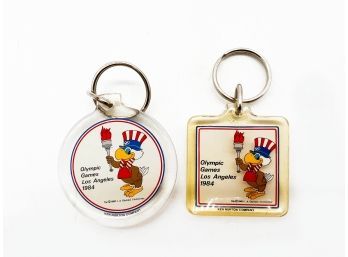 A-67- LOT OF TWO 1984 Los Angeles Olympic Games KEYCHAINS - XXIII OLYMPIAD GAMES #2