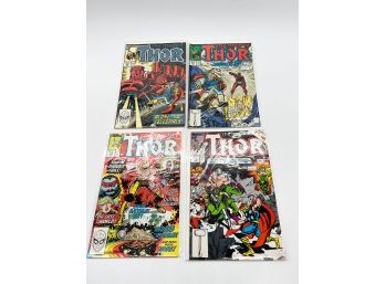 (148) LOT OF 4 VINTAGE 'THOR' COMIC BOOKS DATED-1987 #383 AND 1988 383, 388 AND 389