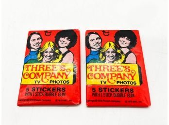 A-62- TWO 1978 SEALED PACKS OF 'THREE'S COMPANY' COLLECTIBLE CARDS