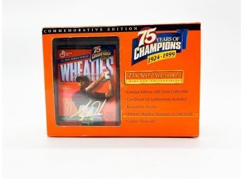 A-26- 1999 TIGER WOODS WHEATIES BOX - GOLD SIGNATURE - NEW OLD STOCK IN SEALED PACKAGE