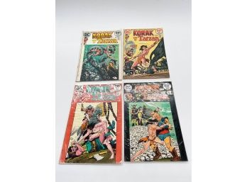 (CB169) LOT OF 4 VINTAGE KORAK SON OF TARZAN COMIC BOOKS-1973 #54, #53, 1974 #56 & #55