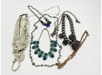 (J-107) LOT OF CONTEMPORARY COSTUME JEWELRY NECKLACES - LIA SOPHIA, Kenneth Cole
