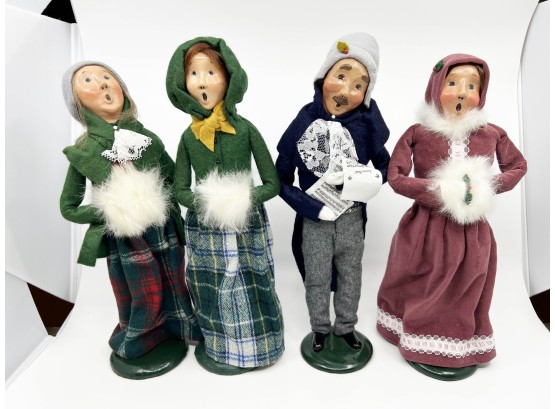 (B-23) LOT OF FOUR VINTAGE 'BYERS' CHRISTMAS CAROLERS FIGURINES - 'THE CAROLERS' - 13' TALL