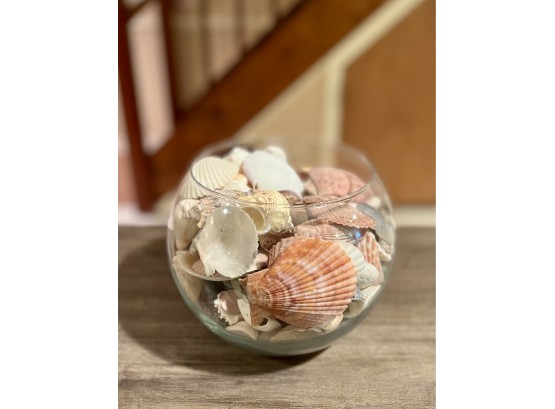 (B-1A) VINTAGE BOWL WITH Long Island COLLECTED SHELLS
