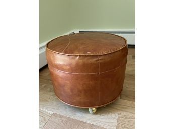 VINTAGE MCM 'BABCOCK  PHILLIPS' SMALL ROUND OTTOMAN / FOOTSTOOL - 20' ACROSS