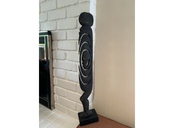 (B-9) VINTAGE TRIBAL WOOD CARVING FROM PAPUA, New Guinea COLLECTED IN THE 1970'S- 30' X5'