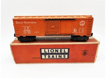 (LOT 3) VINTAGE LIONEL 'GREAT NORTHERN' FREIGHT CAR WITH 3 BARRELS-ORIGINAL BOX-6464-25