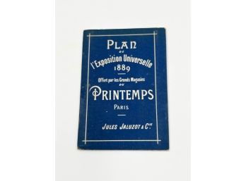 (LOT 33) ANTIQUE 1889 BOOKLET OF PLAN DE L'EXPOSTION UNIVERSELLE-PARIS PRINTEMPS-AS IS