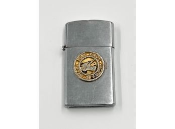 (LOT 90) VINTAGE 'CREST CRAFT' WICK/FUEL LIGHTER-W/EMBOSSED 'FORT KNOX HOME OF ARMOR' UNTESTED