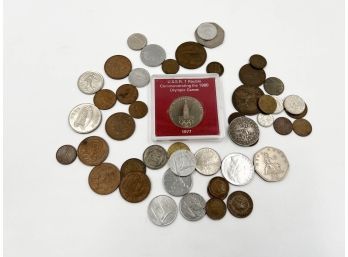 (LOT 78) LOT OF FOREIGN COINS AS SHOWN