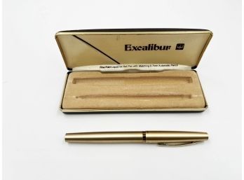 (LOT 49) Vintage Excaliber Pentel Rollerball Pen-made In Japan W/case No Pencil Match