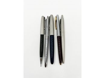 (LOT 56) LOT OF 5 VINTAGE PENS AND MECHANICAL PENCIL-PARKER, PAPER MATE AND SHEAFFER-ALL UNTESTED