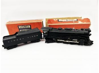 (LOT 2) VINTAGE LIONEL TRAINS-STEAM ENGINE #2065 & TENDER #2046W WITH BOXES-UNTESTED