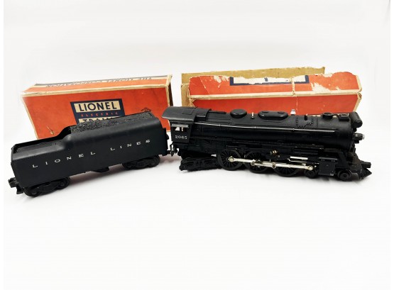 (LOT 1) VINTAGE LIONEL TRAINS-STEAM ENGINE #2065 & TENDER #2046W WITH BOXES-UNTESTED