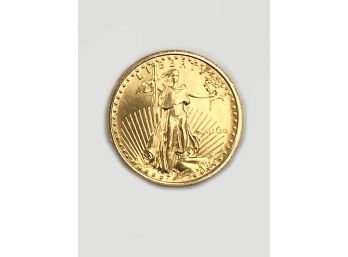 (LOT 82) 1983 LIBERTY 1/2 EAGLE $10 GOLD COIN-1/4 OZ FINE GOLD