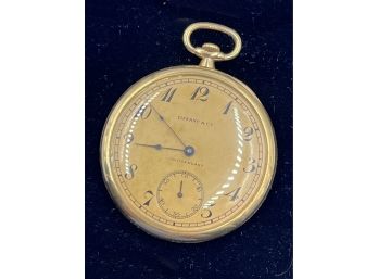 (LOT 102) 'PATEK PHILIPPE' CIRCA 1925 18 CT GOLD WATCH MADE FOR TIFFANY-ENGRAVED-WORKS
