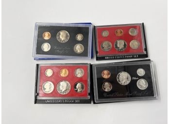 (LOT 64) LOT OF 4 US COIN PROOF SETS-1981, 1980, 1983 AND 1992