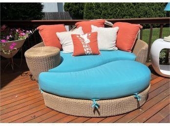 PATIO - BARLOW TYRIE DUNE DEEP SEATING DAYBED & OTTOMAN - VLADIMIR KAGIN DESIGN - SYNTHETIC WICKER - $4700