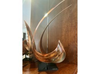 (DEN) SIGNED 'JERE, 2004' FREEFORM COPPER SCULPTURE - GORGEOUS! - 22' HIGH BY 11' WIDE
