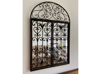 UNIQUE IRON GATE MIRROR WITH DOORS THAT OPEN & CLOSE - 39' HIGH BY 26' WIDE