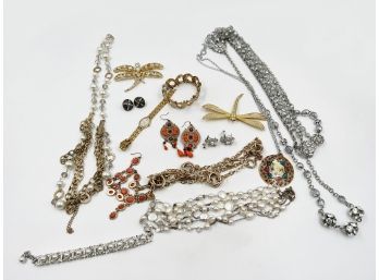 (SJ-1) LOT OF APPROX. 14 PIECES OF COSTUME JEWELRY-NECKLACES, BRACELET AND EARRINGS