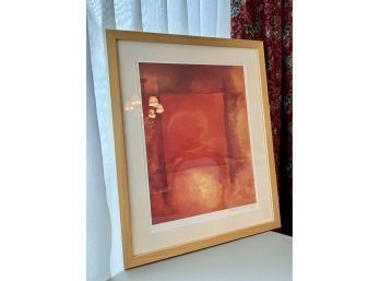 (DR-33) FRAMED & SIGNED 'brenda Harris' ABSTRACT PRINT - 22' BY 18'