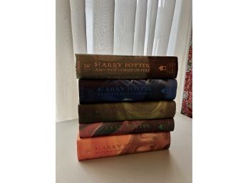 (DR-39) LOT OF FIVE HARDCOVER, FIRST EDITION HARRY POTTER BOOKS