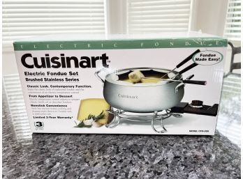 (K-39) CUISINART ELECTRIC FONDUE SET - NEVER USED IN BOX