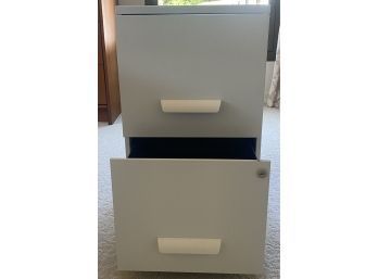 TWO DRAWER STEEL VERTICAL FILING CABINET - GRAY