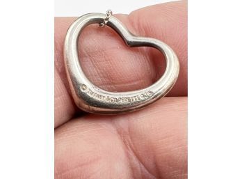 (J-29) VINTAGE 'TIFFAN & CO. PERETTI' MADE IN SPAIN STERLING SILVER HEART AND NECKLACE-WEIGH 3.17 DWT