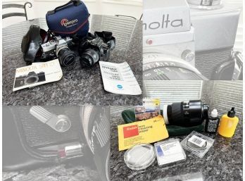 (K-37) VINTAGE CAMERA & ACCESSORIES LOT AS PICTURED