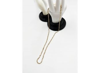 (J-38) 14 KT YELLOW GOLD CHAIN NECKLACE-WEIGHT 12.66 DWT