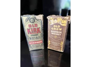 (B-36) TWO ANTIQUE EMPTY WHISKEY BOXES - 'OLD KIRK & OLD CROW'