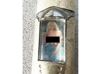 (J-44) VINTAGE PIN UP-RISQUE-BUTANE TORCH LIGHTER-UNTESTED THE ORIG. LIGHTER IS NOT BLACKED OUT