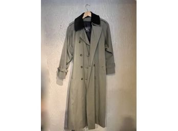 BURBERRY WOMEN'S TAN TRENCH COAT WITH LINING - GOOD CONDITION, SIZE 16