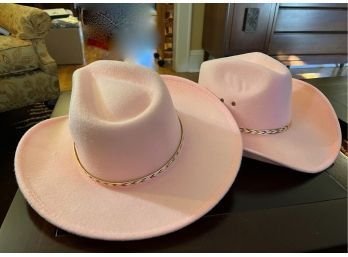 TWO PINK COWGIRL HATS 'WESTERN EXPRESS' - L/XL