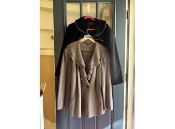 (C-10) TWO 'LAFAYETTE 148' PIECES - SWEATER & JACKET - SIZE 18, GENTLY WORN, FROM A FIT MODEL'S CLOSET