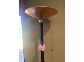 (U-14) METAL BASE FLOOR LAMP WITH COPPER SHADE - 71' HIGH BY 15' WIDE