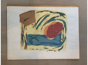 (AR-4) 1980 ROBIN SELIGMAN ABSTRACT ART - SIGNED LITHO - 23' BY 30'
