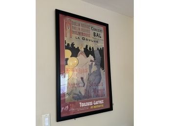 FRAMED 2005 TOULOUSE LAUTREC , MOULIN ROUGE ART POSTER  - 40' BY 27'